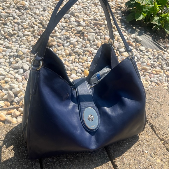 Coach “Carlyle” Blue Hobo Bag with Relaxed Silhouette - Picture 2 of 7